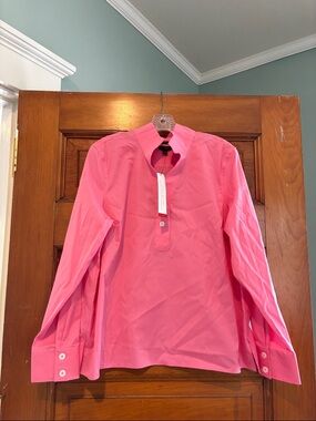 Talbots Bright Pink Popover Blouse